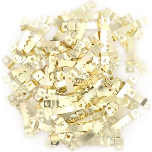 100pcs Black Saw Tooth Sawtooth Hanging Mirror Frame Hanger Hook Picture Photo oil Painting