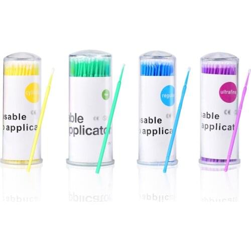 100pcs Disposable Micro Eyelash Brushes Mascara Wands Applicator Wand Lashes Brushes Spoolers Eyelashes Extension Makeup Tools