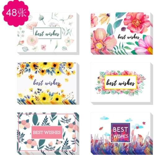 48pcs 15*20cm Bestwishes Greeting Card Invitation For Valentines Day Wedding Birthday Xmas Party Souvenirs Gift