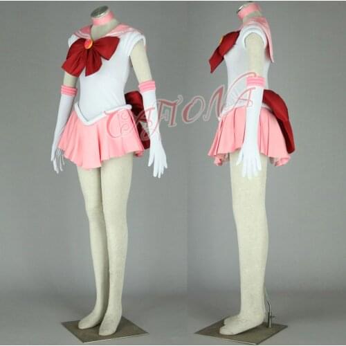 Anime Lovely Small Lady Dress Tsukino Usagi Serenity Chibiusa Cosplay Costume Sexy Pink Dress for Women and kids
