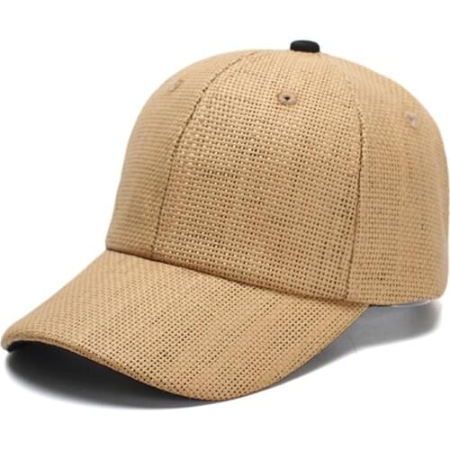 2019 New Straw Baseball Cap Snapback Cap Adjustable Casquette Bones Gorras Casual Dad hat for Men Breathable and Cool Cap