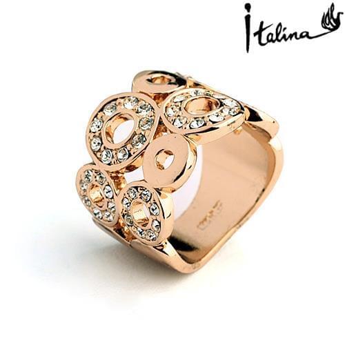 Brand TracysWing Genuine Austria Crystal gold Color Rings for Women healthy Anti Allergies # RG90135White