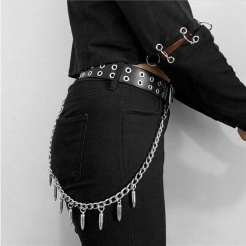 Punk Bullet Street Trouser Key Chains For Women Men Metal Wallet Belt Chain Hipster Keychain Pant Keyring Hip Hop Jewelry