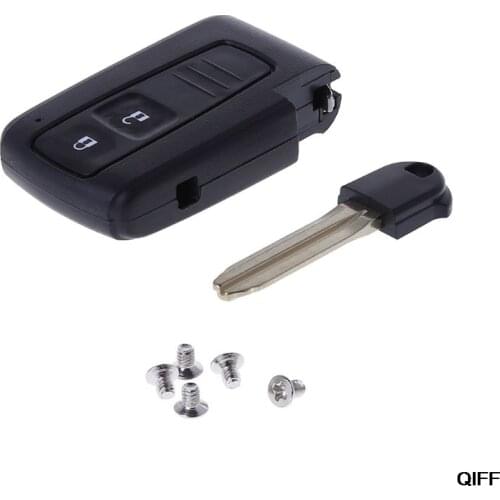 2 Buttons Remote Smart Car Key Case Cover For Toyota Prius Corolla Verso Toy43 Uncut Blade May06