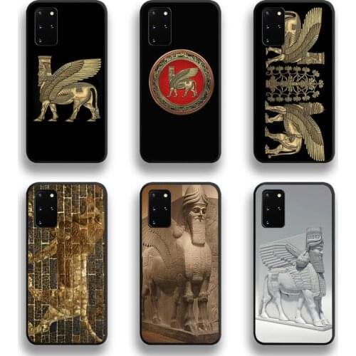 Lamassu Assyrian Winged Lion Winged Bull Phone Case For Samsung Galaxy S20 FE plus Ultra S6 S7 edge S8 S9 plus S10 5G lite 2020
