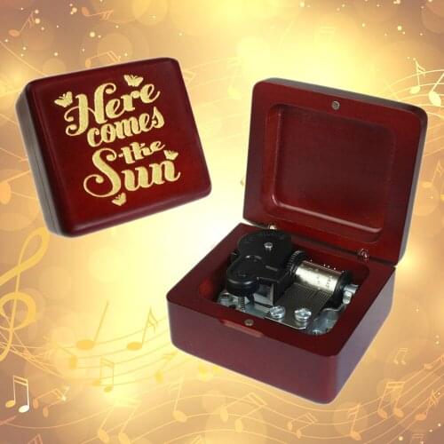 ROSIKING Handmade Wooden Here Comes The Sun Music Box birthday Gift For Christmas/Birthday/Valentines day gift boxs