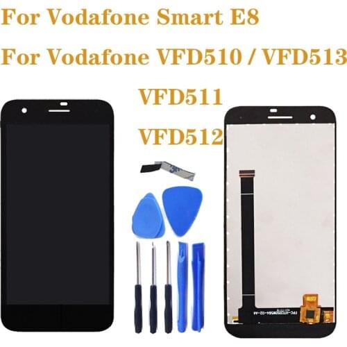 For Vodafone Smart E8 VFD510 LCD Monitor Touch Screen Mobile Phone Digitizer Component Replacement VFD 510 511 512 513 display