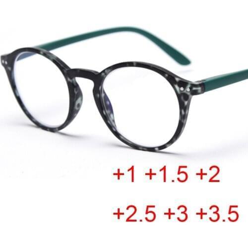 Luxury Brand Computer Protection Reading Glasses Farsightedness Anti Blue Light Blocking Green Round Vintage Eyeglasses Frame