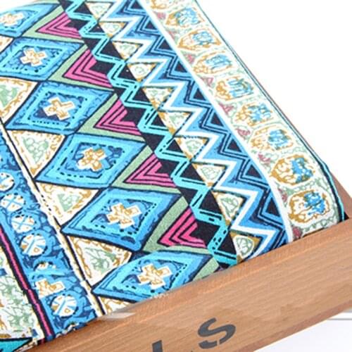 Ethnic Fabrics Cotton Linen Fabric For Patchwork Quilts Hometextile Cloth For Sofa Curtain Bags Cushion Cover Material 100x140cm