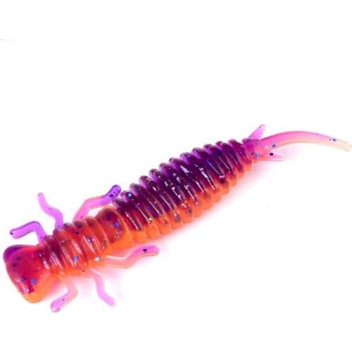 Larva Soft Bass Lures 50mm 76mm 89mm Odor Attractant Fishing Worm Silicone Bass Pike Swimbait Jigging Carp Artificial Baits