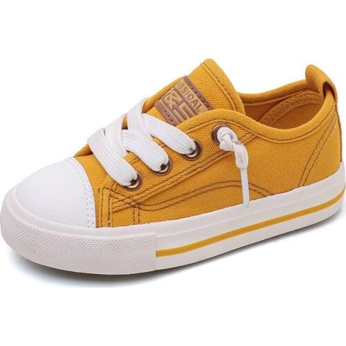 SKOEX Boys Girls Canvas Shoes Kids Boy Sneakers Fashion Slip On Flat Low Top Classic Tennis Shoes Childrens Casual Sneakers