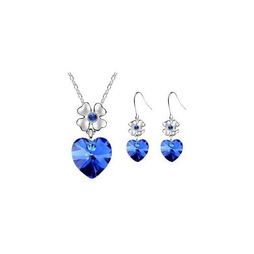 JS S061 Simulated Jewelry Sets High Quality Heart Accessories Sets Nickel Free Christmas Gift Sets For Women