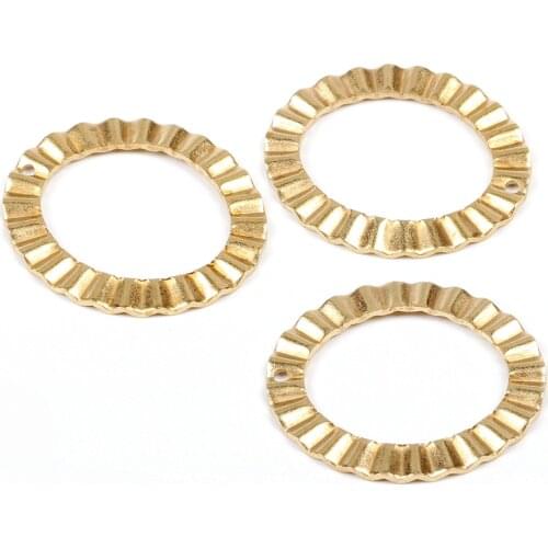 Raw Brass Oval Charms,Sawtooth Shape Earring Findings,Textured Pendant,Blanks With Hole,Earrings,Charm,Pendants,33mmx28mm-RB1026