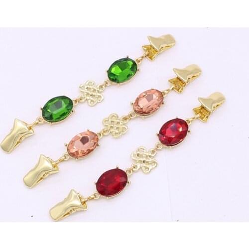 Fashion Retro Sweater Blouse Clip Plating Duckbill Buckle Clothing Decor Chain Cardigan Clips Clothing Decoration Brooch Pins
