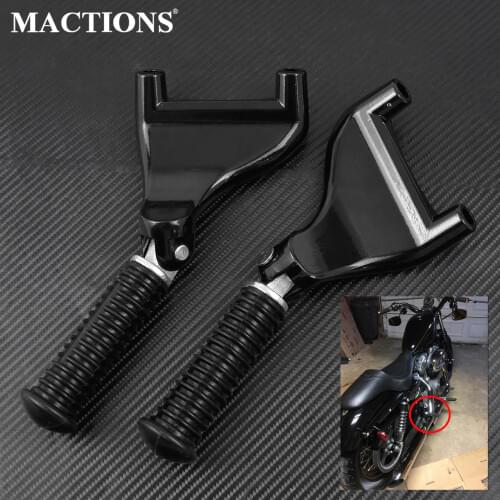 Motorcycle Rear Passenger Footrests Footpegs Foot Rests Pedal Mount Bracket For Harley Sportster XL 883 1200 2000-2013 Foot Peg