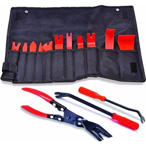 Car Trim Removal Tools Kit Auto Audio Dash Door Window Clip Upholstery Fastener Remover Nylon Dash Door Panel Stereo Tool Set