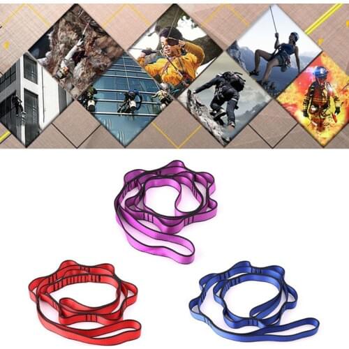 Climbing Nylon Daisy Chain Rope With Loops Yoga Hammock Hanging Strap Bandlet