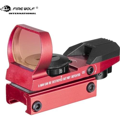 Hunting Optics RED black Holographic rifle scope Reflex Sights tactical Red Dot Sight With 4 Reticle For 20mm Rail Gun military