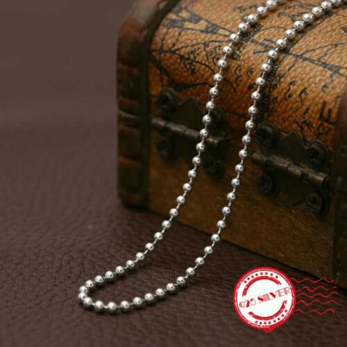 S925 sterling silver necklace personalized fashion jewelry round beads with a chain of 2018 new gift to send lover