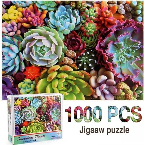 1000 pieces succulents puzzle educational toys children adult learning educational assembly toy game Montessori