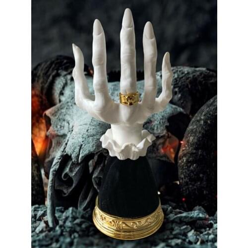 Halloween Witch Hand Candle Holder Palm Candlestick Horror Decor Stand Single Wick Halloween Decorations Dining Table Decor
