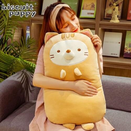65cm Cute Soft Cat Pillow Stuffed Cat Plush Toys Office Nap Sleep Pillow Kawaii Kitten Doll Home Decor Gift for Kids Girl