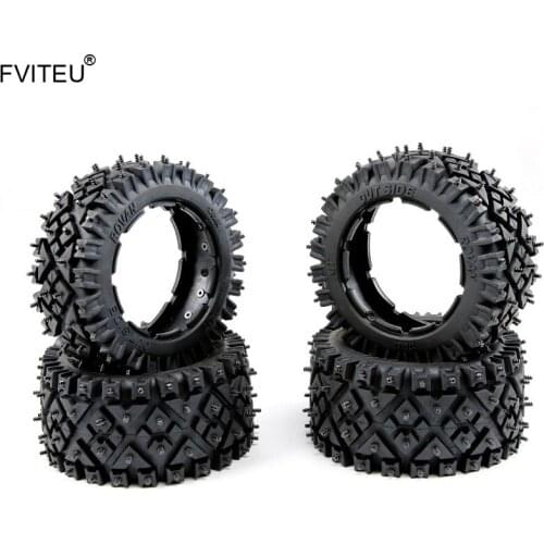 FVITEU Rubber All terrain nail tire for Snow and wasteland for 1/5 hpi rovan baja 5b ss king Motor