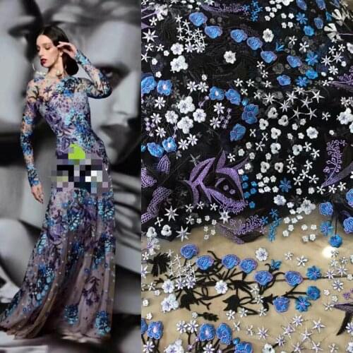 Luxury lace fabric ! High Quality African Swiss Voile Lace Fabric 5YARDS free shipping ZL463