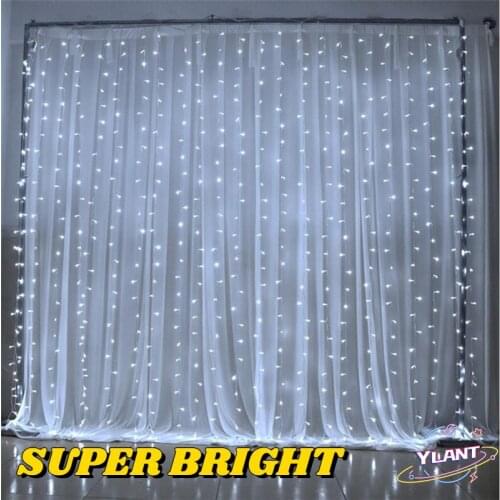 SWT Wedding Xmas String Fairy Curtain Garlands Strip Party Lights 3M x 3M 300 LED Home Outdoor Holiday Christmas Decorative