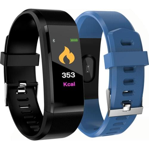 Couple watches 115 Plus Smart Wristband Blood Pressure Fitness Tracker Heart Rate Monitor Band Smart Activity Tracker Bracelet
