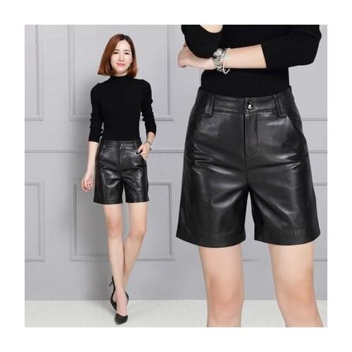 Top brand Autumn and 2020 Winter Sheepskin Slim Shorts KS59 high quality