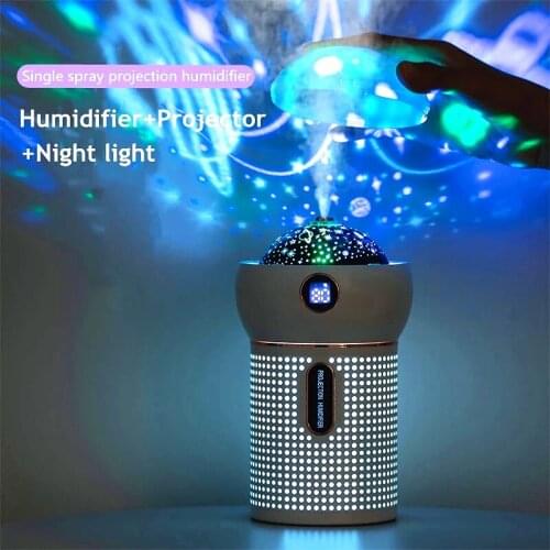 Rechargeable Projection Light Air Humidifier USB Aromatherapy Diffuser with LED Projector Lamp 2000mAh Battery Car Humidificador