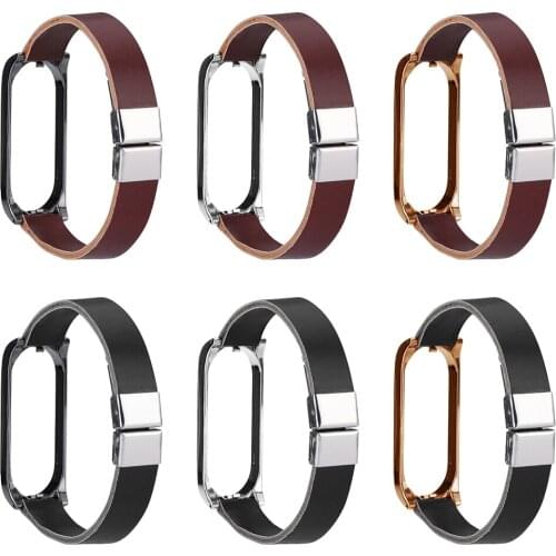 Vintage Leather Replacement Watchbands For Xiaomi Mi 5 / 5 NFC Strap Classics Steel Butterfly Buckle Wristband Watch Accessories