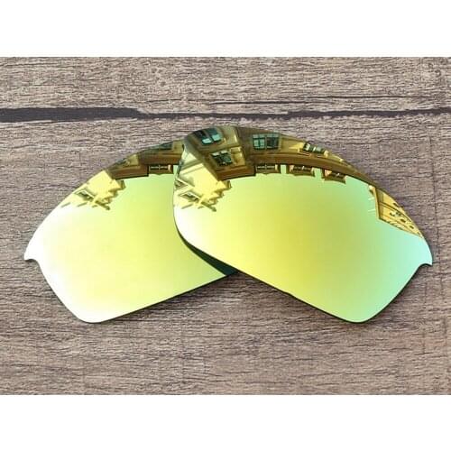 Vonxyz 24K Mirror Polycarbonate Replacement Lenses for-Oakley Flak Jacket Frame
