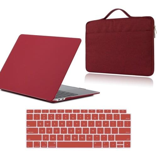 For Apple Macbook Air 13/11/Macbook Pro 13/15/Macbook White 13 Laptop Case Protective Shell + Keyboard Cover + Laptop Bag