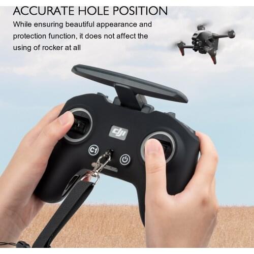 Remote Control Protective Cover Silicone Case Dust-proof Skin Sleeve Neck Strap for DJI FPV Combo Drone Controller 2 Accessories