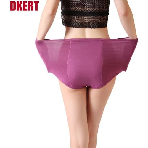 DKERT Menstrual Period Panties Women Underwear Panties Ladies Seamless Plus Size Physiological Leakproof Female Underwear Briefs