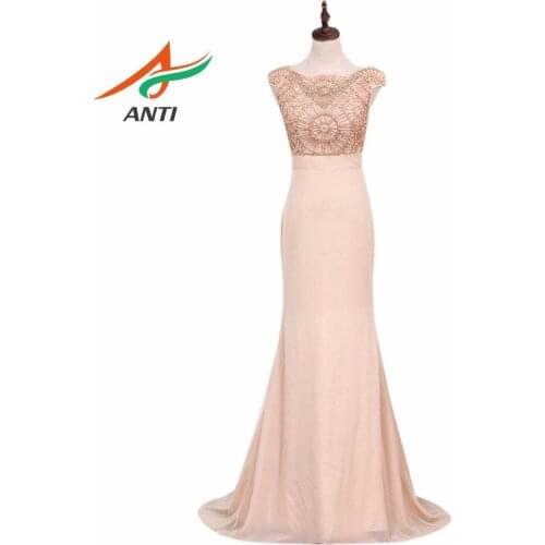 ANTI Luxury Beading Mermaid Evening Dress Long Elegant Vestido De Festa Longo Dubai Kaftan Evening Gowns Imported-Party-Dress