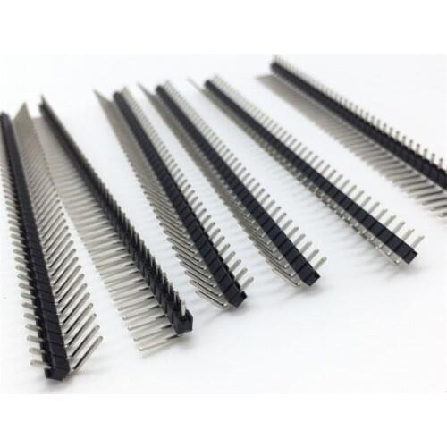 10 pcs /bag Single row looper 1 * 40 Pin 90 degree bend copper materials 2.54mm pin spacing