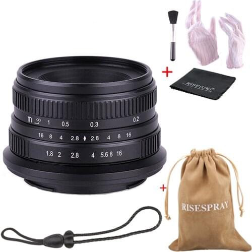 25mm / F1.8 Prime Lens to All Single Series for E Mount / for Canon EOS-M Mount E Fuji FX Mount Hot Sale Black