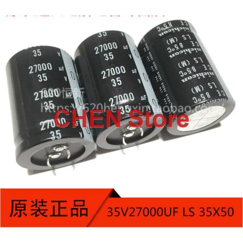 4pcs new NICHICON LS 35V27000UF 35X50mm electrolytic capacitor 27000uF/35v 85 degrees ls 27000uf 35v