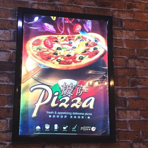 5PCS Black Slim Snap Frame LED Illuminated Menu Boards Light Box Signs A1 Size