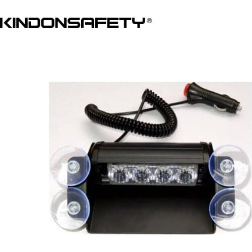 6pcs Free shipping! Interior Strobe Light/windshield 4 LED Warning Light/Police Warning Light, with 4pcs 3W LEDs, dual voltage