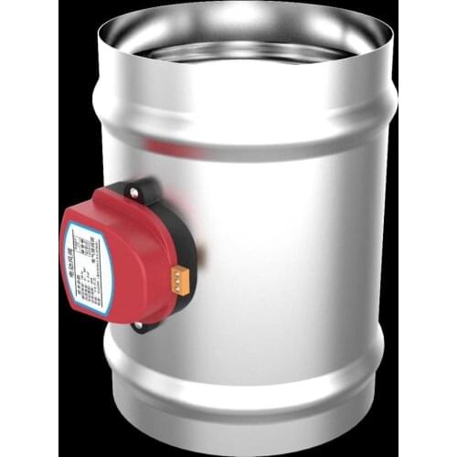 80mm stainless steel air damper valve HVAC electric air duct motorized damper for 3 inch ventilation pipe valve 220V 24V 12V