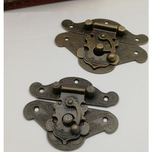 8x Antique Zinc Alloy Latch Decorative DIY Jewelry Gift Wine Wooden Box Suitcase Case Hasp Latch Hook Vintage Funiture Hardware
