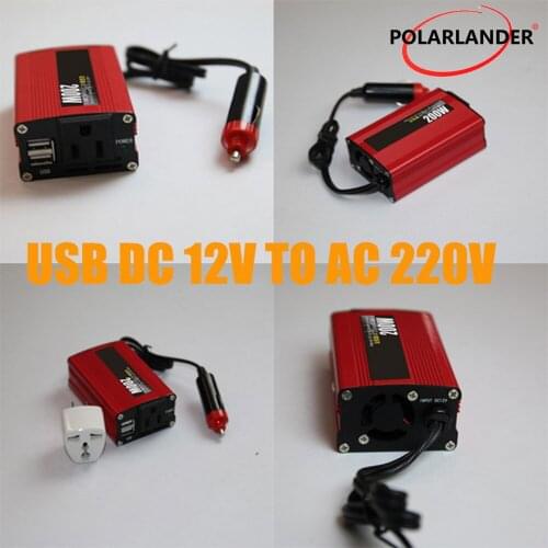 12v to 220v inverter 200W Polarlander Car inverter 12v 220v 200w 50Hz inverter with USB Modified Sine Wave Power inverter