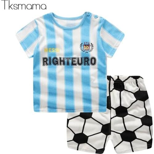 Brand Baby Sports Sets Clothing Boy Tracksuit Summer Infantil Clothes Football Costume For Kids 24 Months