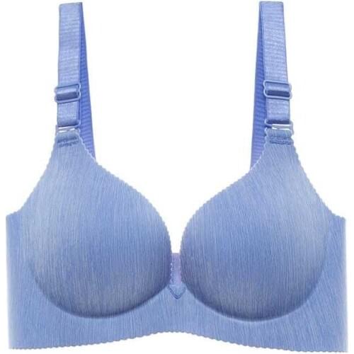 BRZFMRVL Good quality padded cup gather breast super push up bra one piece seamless bra adjustable straps sexy brassiere bra