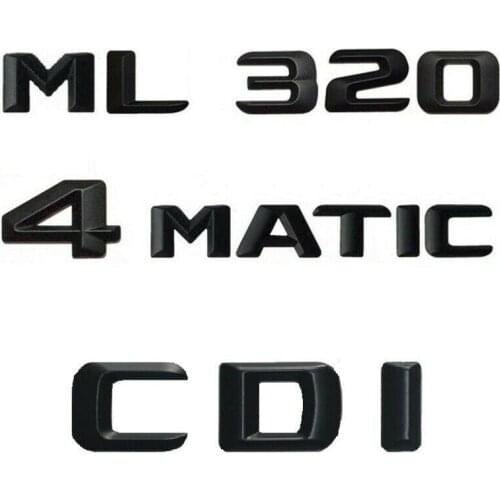 Black 3D Font Trunk Badge Emblems for Mercedes W164 W166 ML320 CDI 4MATIC