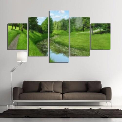 Home Decor Canvas Painting 5 Pieces Tree Landscape HD Prints For Living Room Wall Art Creative Modular Pictures Artwork Poster